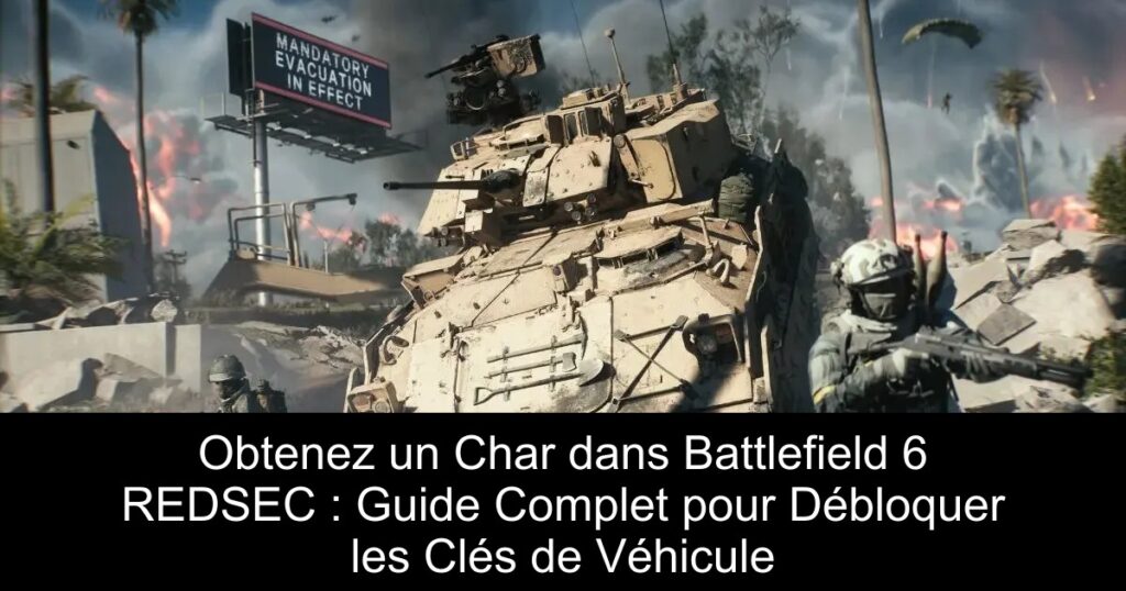 Obtenez un Char dans Battlefield 6 REDSEC : Guide Complet pour Débloquer les Clés de Véhicule