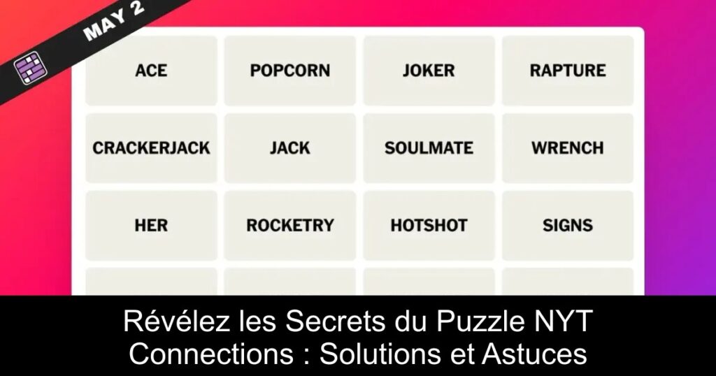 Révélez les Secrets du Puzzle NYT Connections : Solutions et Astuces