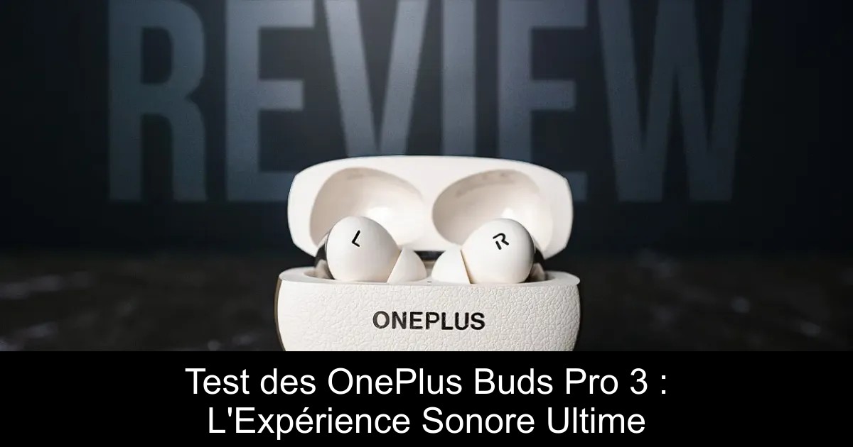 Test des OnePlus Buds Pro 3 : L&rsquo;Expérience Sonore Ultime