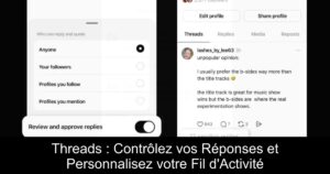 Threads : Contrôlez vos Réponses et Personnalisez votre Fil d&rsquo;Activité