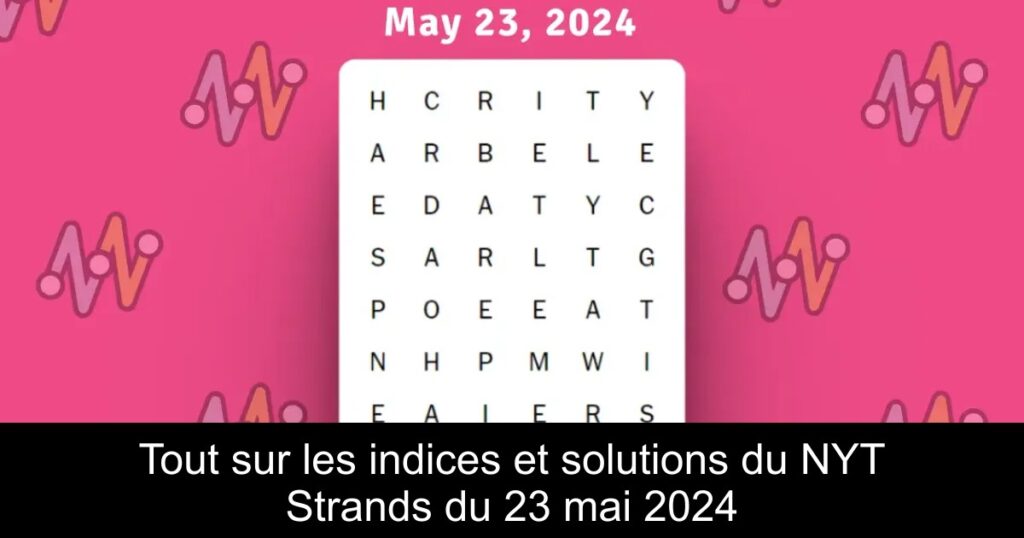 Tout sur les indices et solutions du NYT Strands du 23 mai 2024