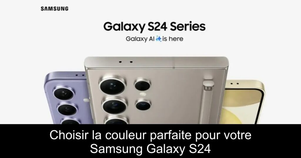 Choisir la couleur parfaite pour votre Samsung Galaxy S24
