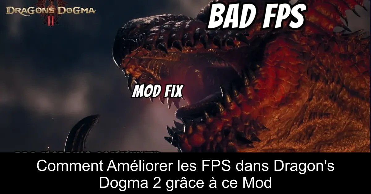 Comment Améliorer les FPS dans Dragon&rsquo;s Dogma 2 grâce à ce Mod