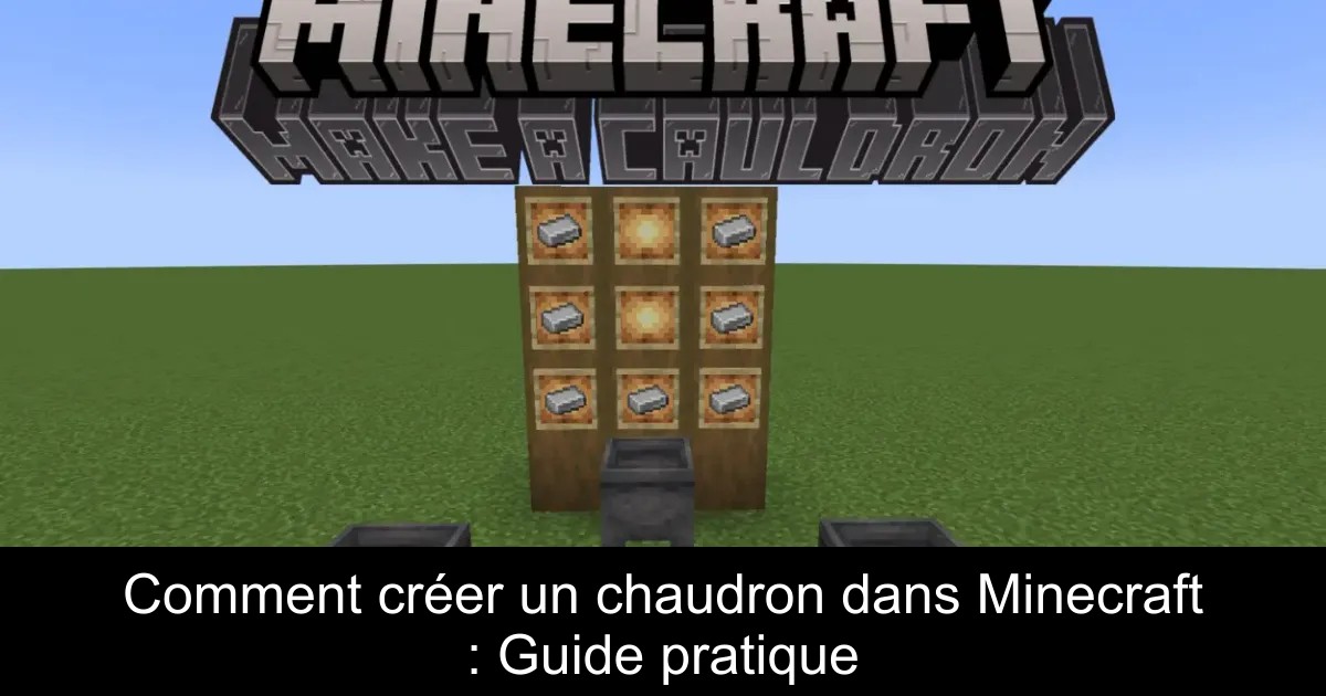 Comment créer un chaudron dans Minecraft : Guide pratique