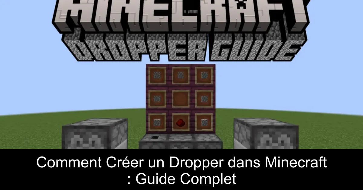 Comment Créer un Dropper dans Minecraft : Guide Complet