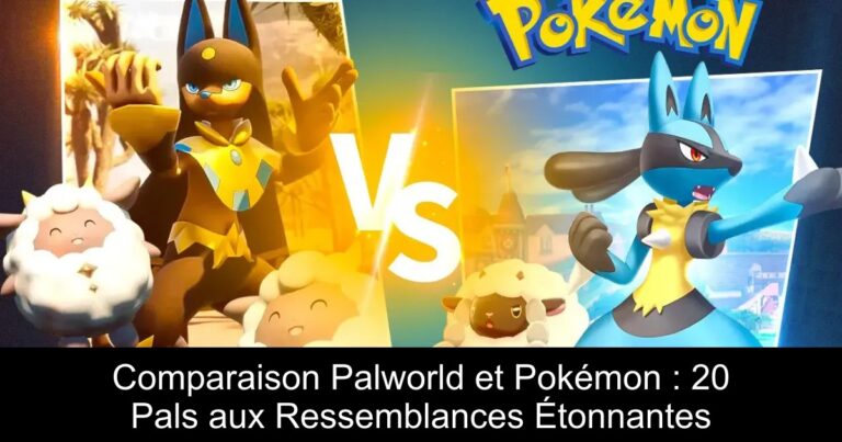 Comparaison Palworld et Pokémon : 20 Pals aux Ressemblances Étonnantes