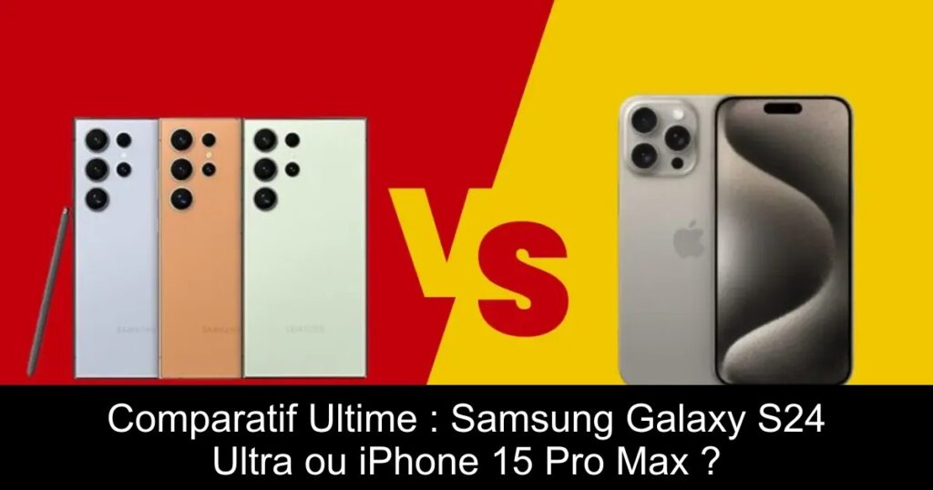 Comparatif Ultime : Samsung Galaxy S24 Ultra ou iPhone 15 Pro Max ?