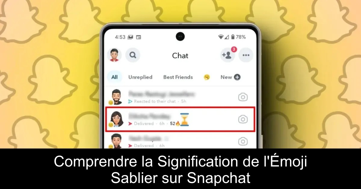 Comprendre la Signification de l&rsquo;Émoji Sablier sur Snapchat