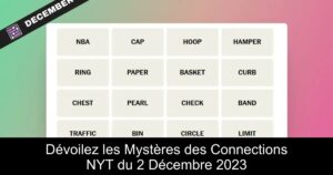Dévoilez les Mystères des Connections NYT du 2 Décembre 2023