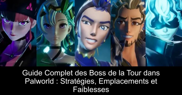 Guide Complet des Boss de la Tour dans Palworld : Stratégies, Emplacements et Faiblesses
