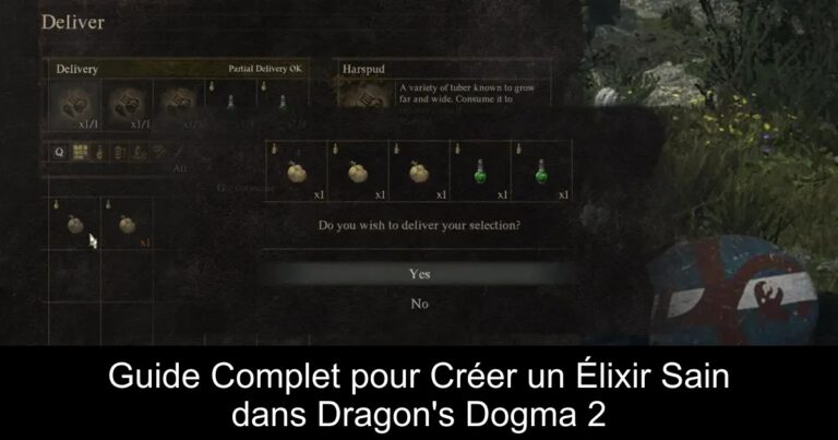 Guide Complet pour Créer un Élixir Sain dans Dragon's Dogma 2