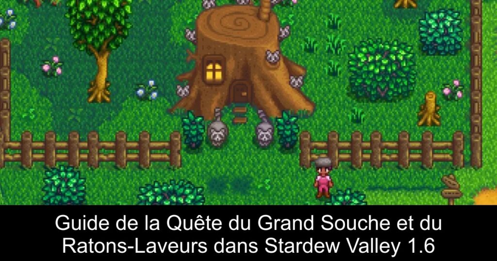 Guide de la Quête du Grand Souche et du Ratons-Laveurs dans Stardew Valley 1.6