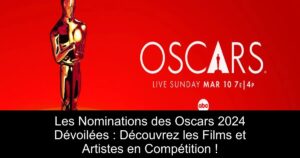 Les Nominations des Oscars 2024 Dévoilées : Découvrez les Films et Artistes en Compétition !