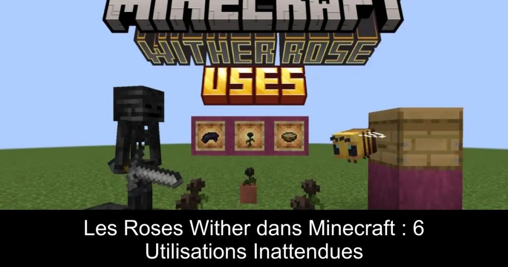 Les Roses Wither dans Minecraft : 6 Utilisations Inattendues