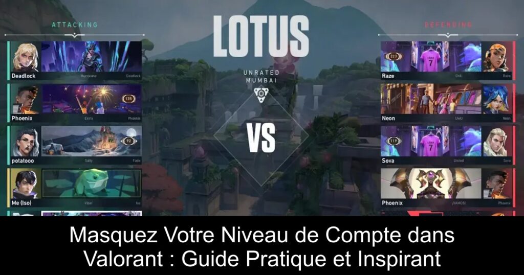 Masquez Votre Niveau de Compte dans Valorant : Guide Pratique et Inspirant