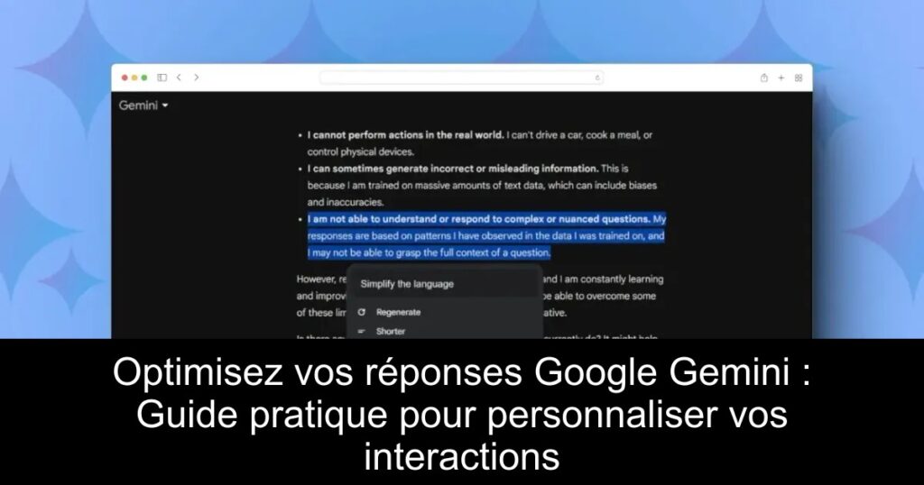 Optimisez vos réponses Google Gemini : Guide pratique pour personnaliser vos interactions