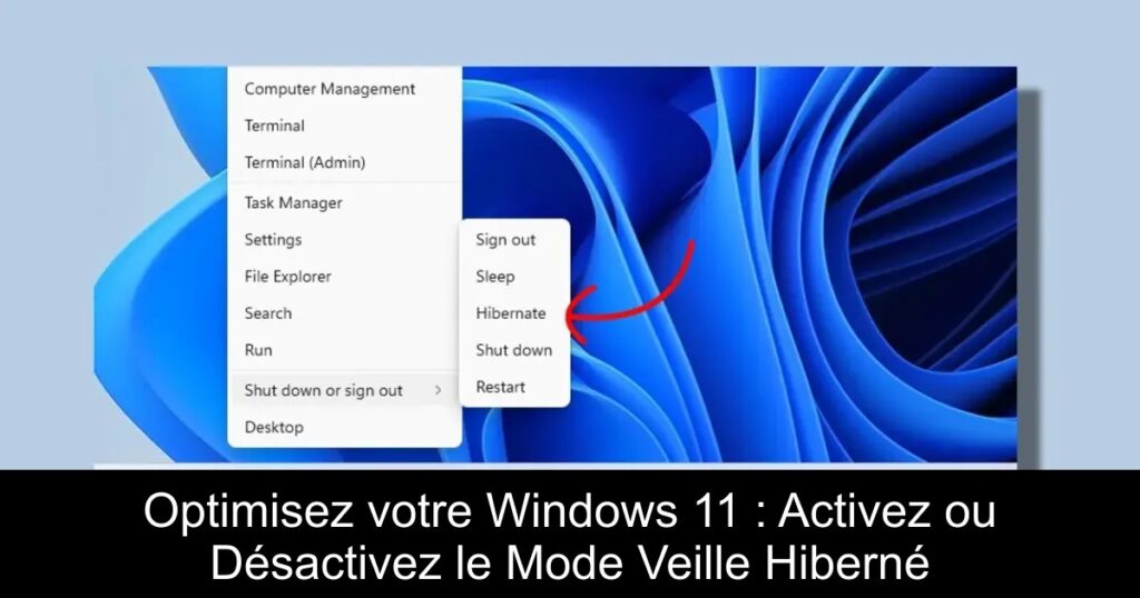 Optimisez votre Windows 11 : Activez ou Désactivez le Mode Veille Hiberné