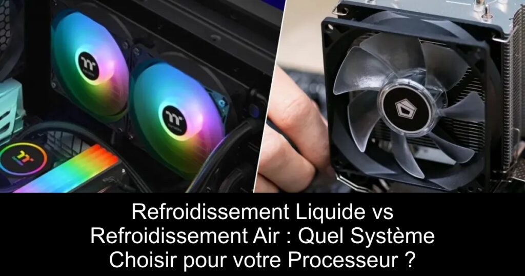 Refroidissement Liquide vs Refroidissement Air : Quel Système Choisir pour votre Processeur ?