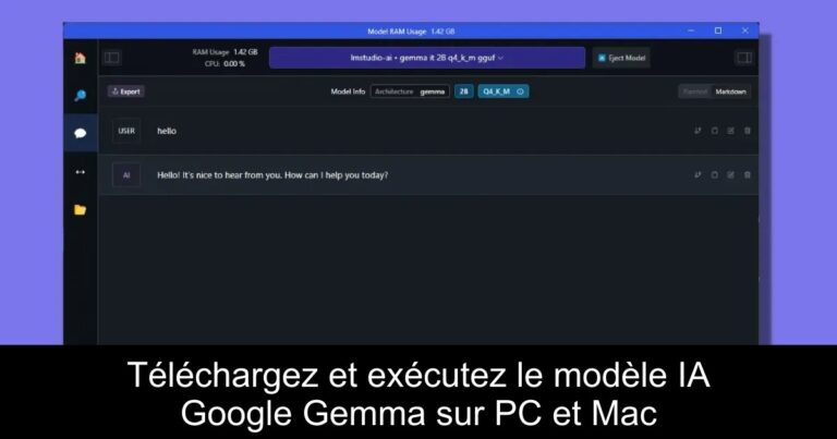 Téléchargez et exécutez le modèle IA Google Gemma sur PC et Mac