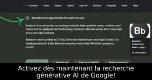 Activez dès maintenant la recherche générative AI de Google!