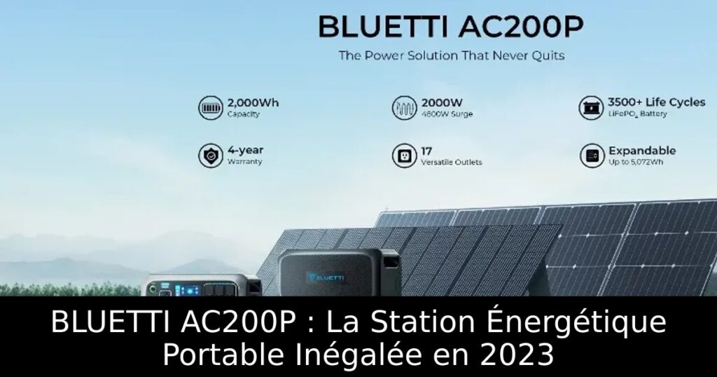 BLUETTI AC200P : La Station Énergétique Portable Inégalée en 2023