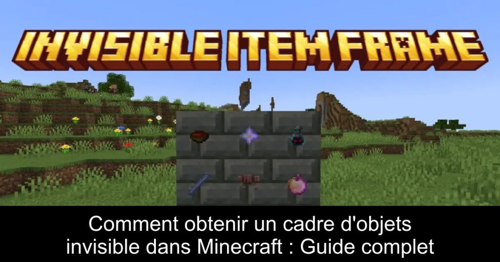 Comment obtenir un cadre d&rsquo;objets invisible dans Minecraft : Guide complet