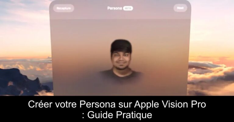 Créer votre Persona sur Apple Vision Pro : Guide Pratique