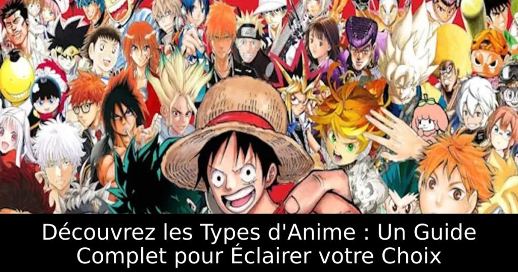 Découvrez les Types d&rsquo;Anime : Un Guide Complet pour Éclairer votre Choix