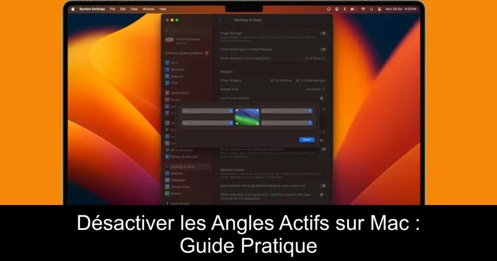 Désactiver les Angles Actifs sur Mac : Guide Pratique