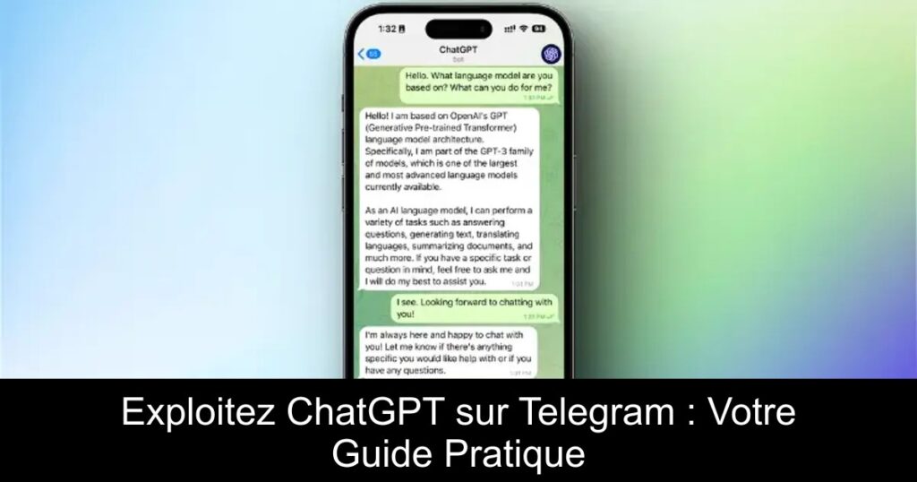 Exploitez ChatGPT sur Telegram : Votre Guide Pratique