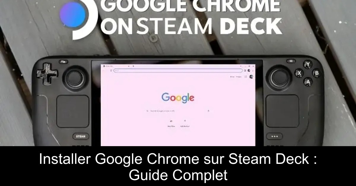 Installer Google Chrome sur Steam Deck : Guide Complet