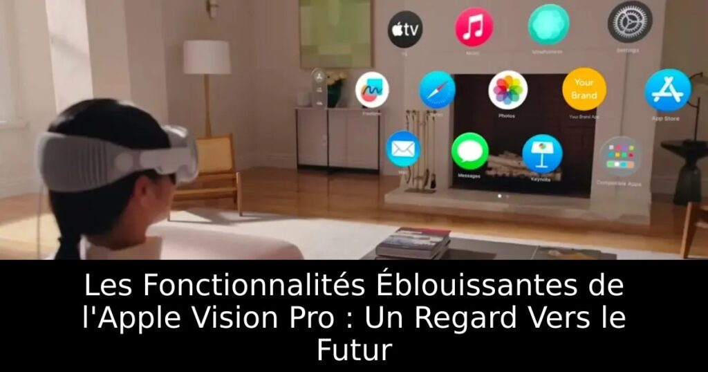 Les Fonctionnalités Éblouissantes de l&rsquo;Apple Vision Pro : Un Regard Vers le Futur