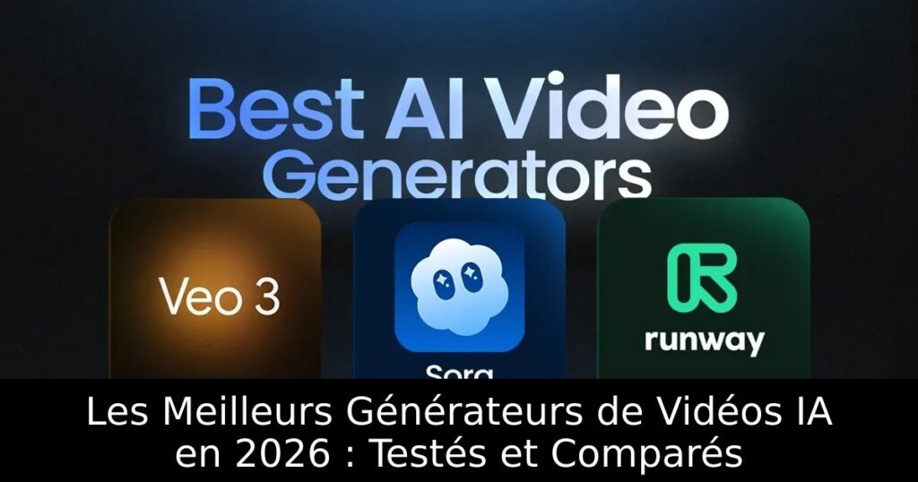 Les Meilleurs Générateurs de Vidéos IA en 2026 : Testés et Comparés