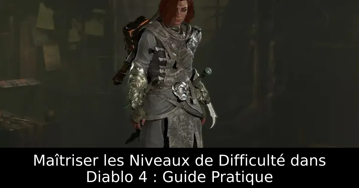 Maîtriser les Niveaux de Difficulté dans Diablo 4 : Guide Pratique