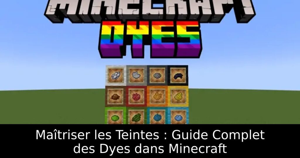 Maîtriser les Teintes : Guide Complet des Dyes dans Minecraft