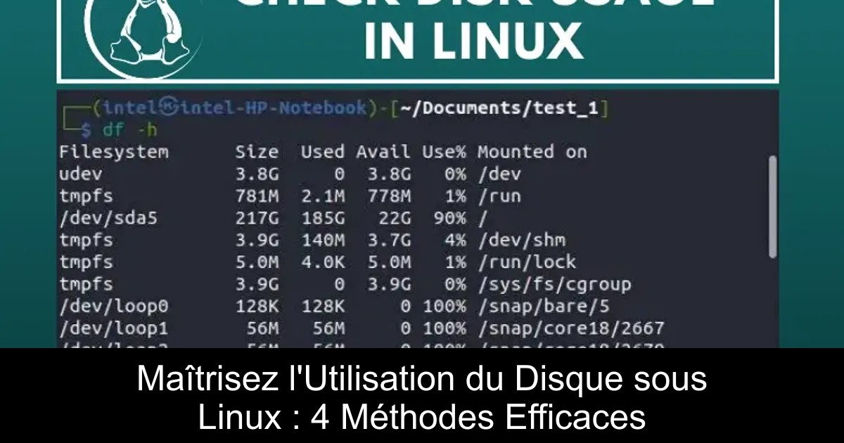 Maîtrisez l&rsquo;Utilisation du Disque sous Linux : 4 Méthodes Efficaces