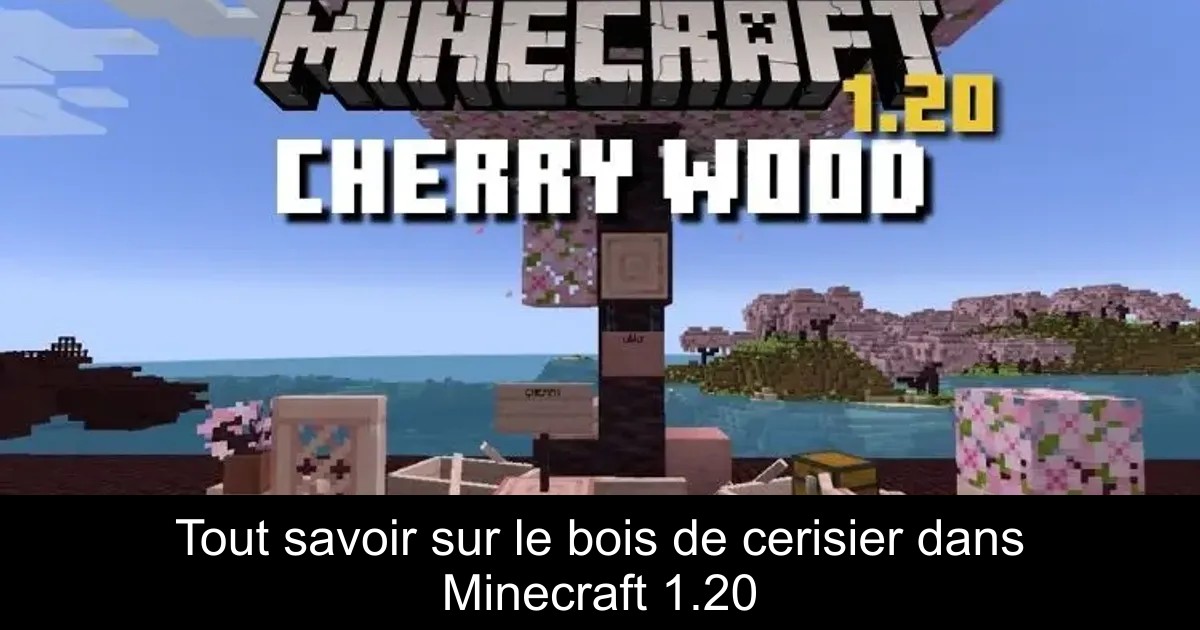 Tout savoir sur le bois de cerisier dans Minecraft 1.20