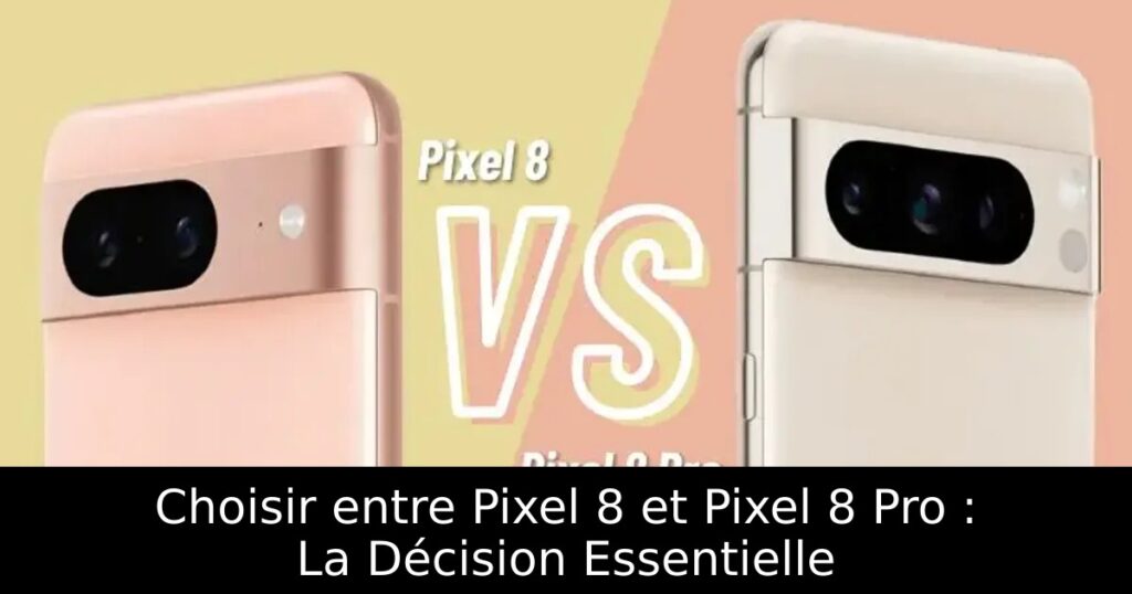 Choisir entre Pixel 8 et Pixel 8 Pro : La Décision Essentielle