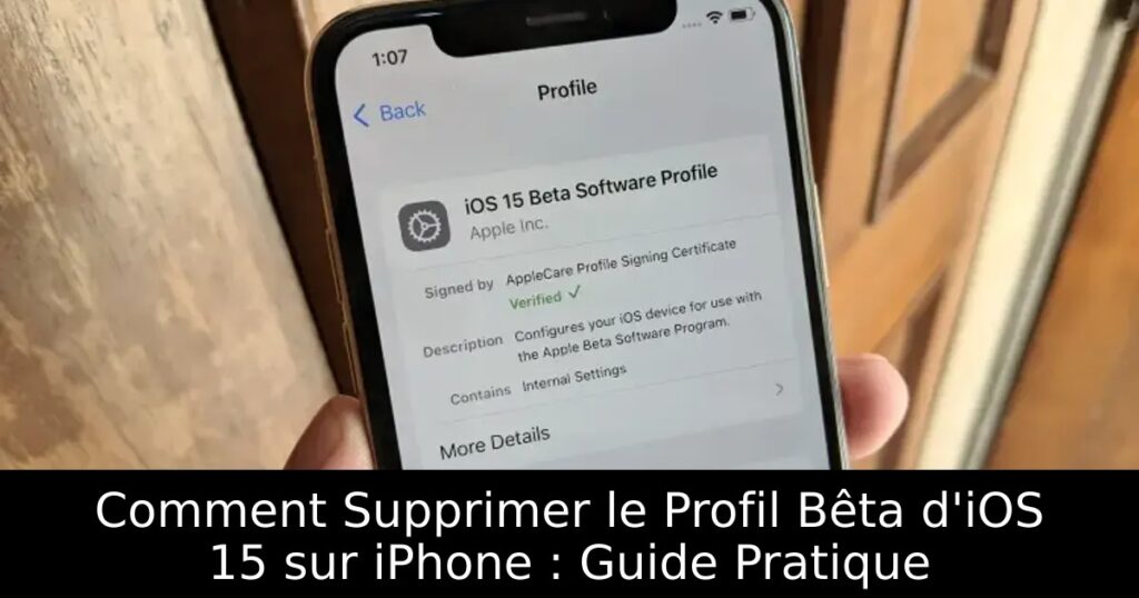 Comment Supprimer le Profil Bêta d&rsquo;iOS 15 sur iPhone : Guide Pratique