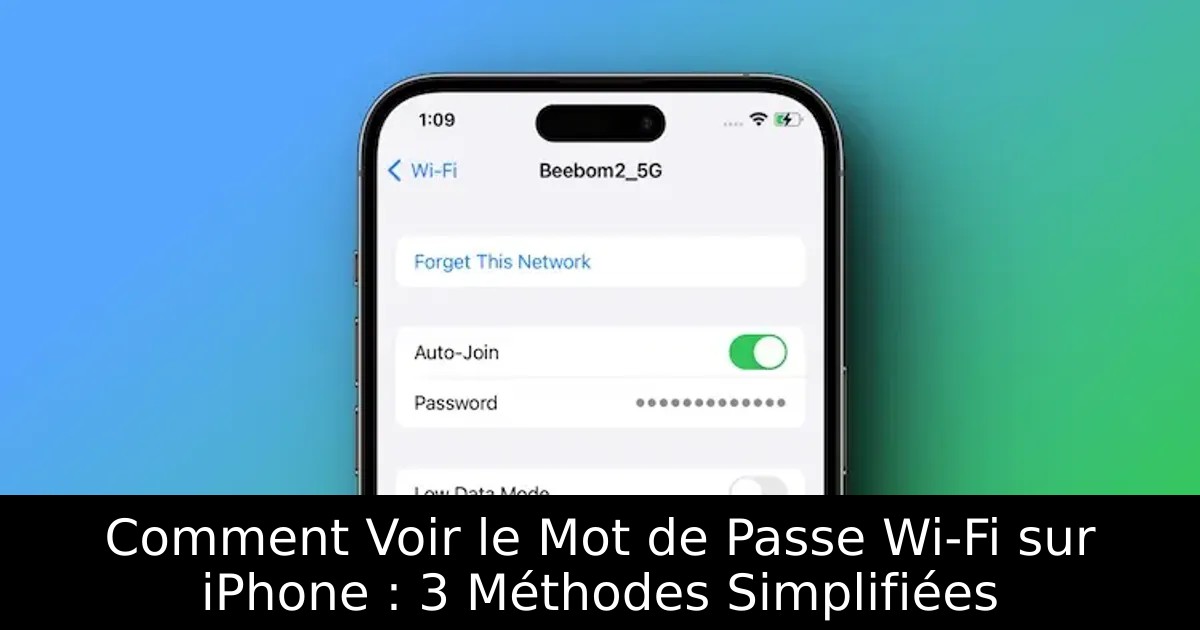 Comment Voir le Mot de Passe Wi-Fi sur iPhone : 3 Méthodes Simplifiées