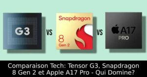 Comparaison Tech: Tensor G3, Snapdragon 8 Gen 2 et Apple A17 Pro – Qui Domine?