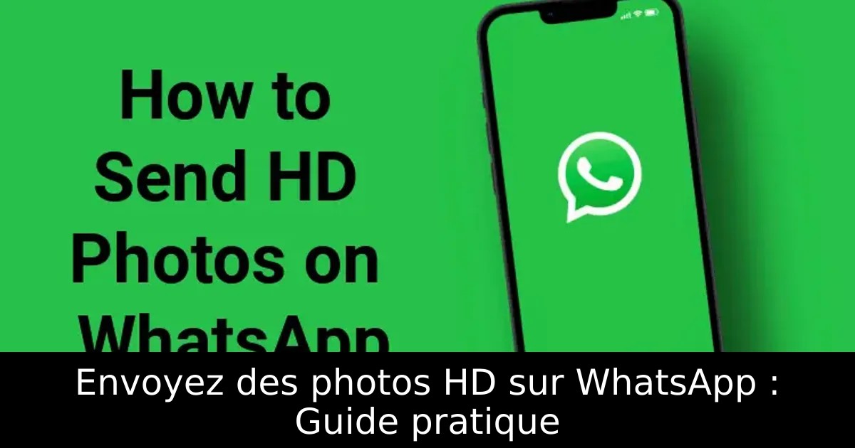 Envoyez des photos HD sur WhatsApp : Guide pratique