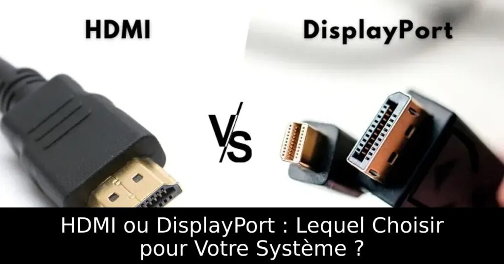 HDMI ou DisplayPort : Lequel Choisir pour Votre Système ?