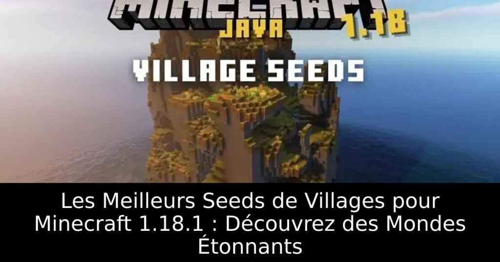 Les Meilleurs Seeds de Villages pour Minecraft 1.18.1 : Découvrez des Mondes Étonnants