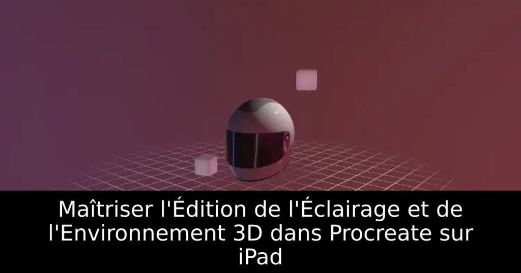 Maîtriser l&rsquo;Édition de l&rsquo;Éclairage et de l&rsquo;Environnement 3D dans Procreate sur iPad