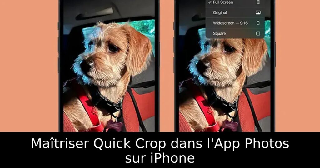 Maîtriser Quick Crop dans l&rsquo;App Photos sur iPhone