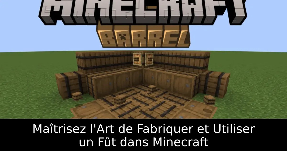Maîtrisez l&rsquo;Art de Fabriquer et Utiliser un Fût dans Minecraft