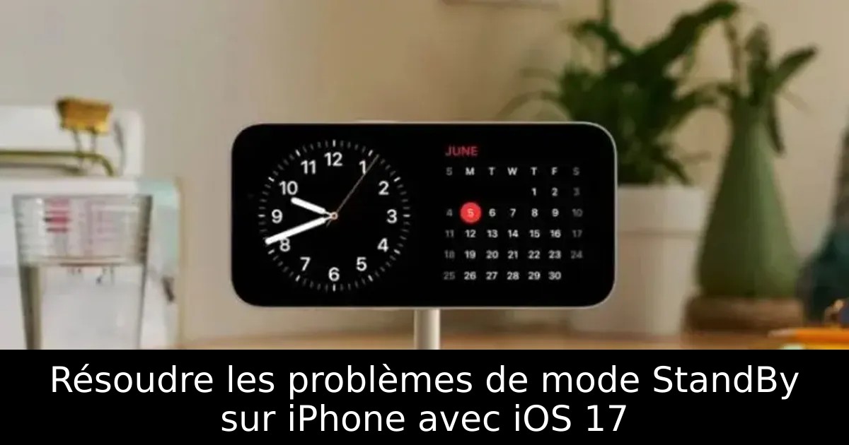 Résoudre les problèmes de mode StandBy sur iPhone avec iOS 17