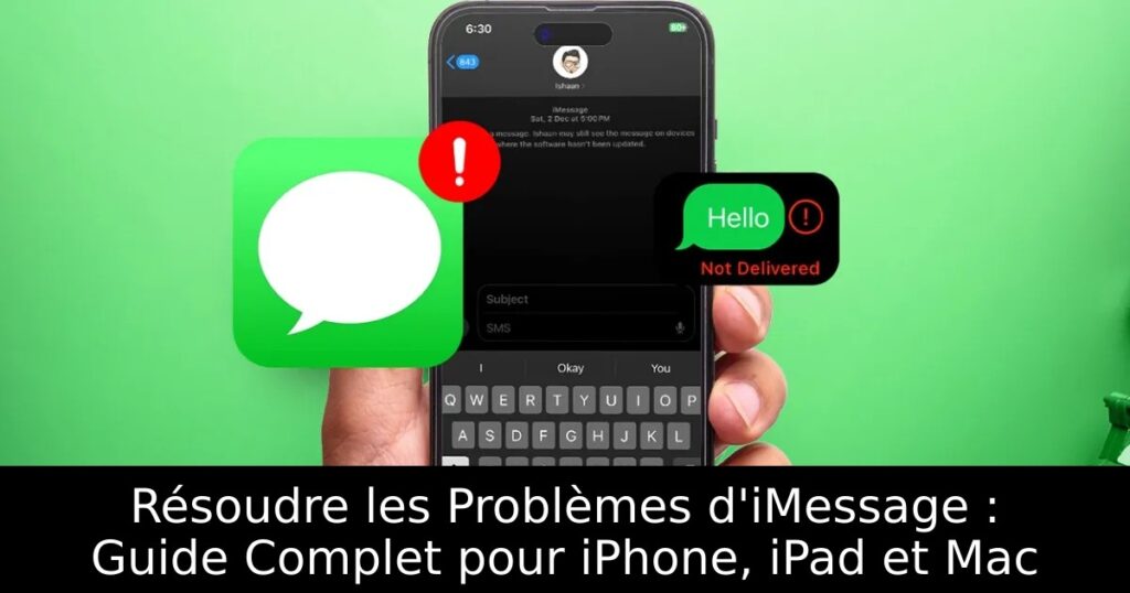 Résoudre les Problèmes d&rsquo;iMessage : Guide Complet pour iPhone, iPad et Mac