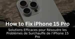 Solutions Efficaces pour Résoudre les Problèmes de Surchauffe de l&rsquo;iPhone 15 Pro